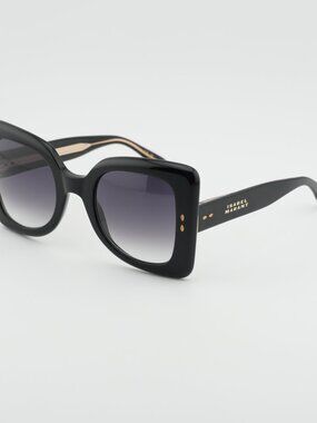 Isabel Marant IM 0120/S 0807 9O Sunglasses Black Square Frame, Grey Lenses